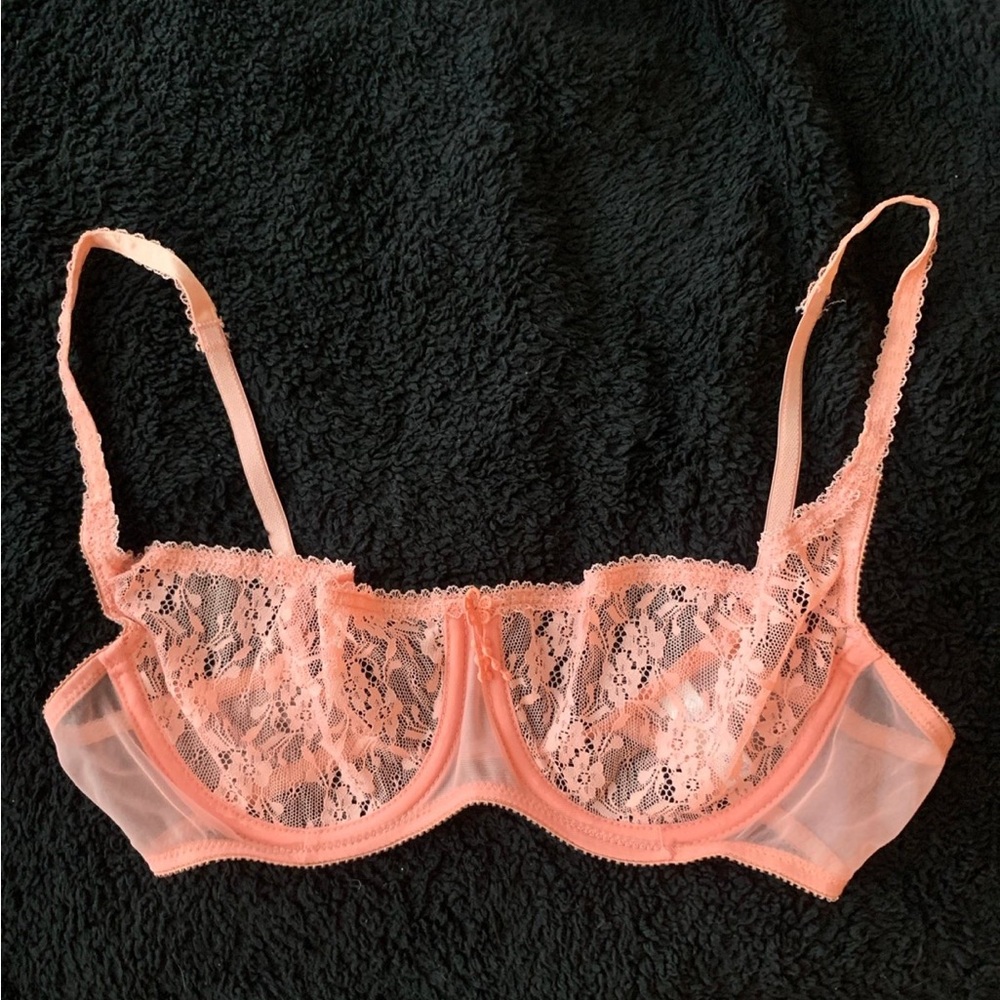 Flexnit pink lace bralette